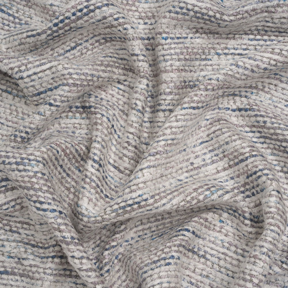 Recycled Olefin and Acrylic Upholstery Boucle and Chenille Tweed - Dusk Stripes - Virginia Collection Recycled Olefin and Acrylic Upholstery Boucle and Chenille Tweed - Dusk Stripes - Virginia Collection