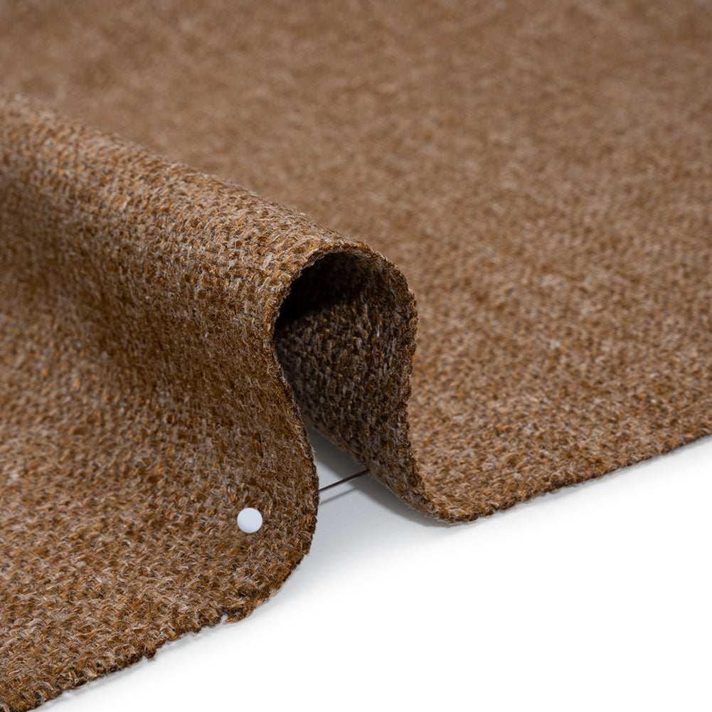 Polyester and Linen Textured Upholstery Woven - Walnut - Georgia Collection - Detail Polyester and Linen Textured Upholstery Woven - Walnut - Georgia Collection - Detail