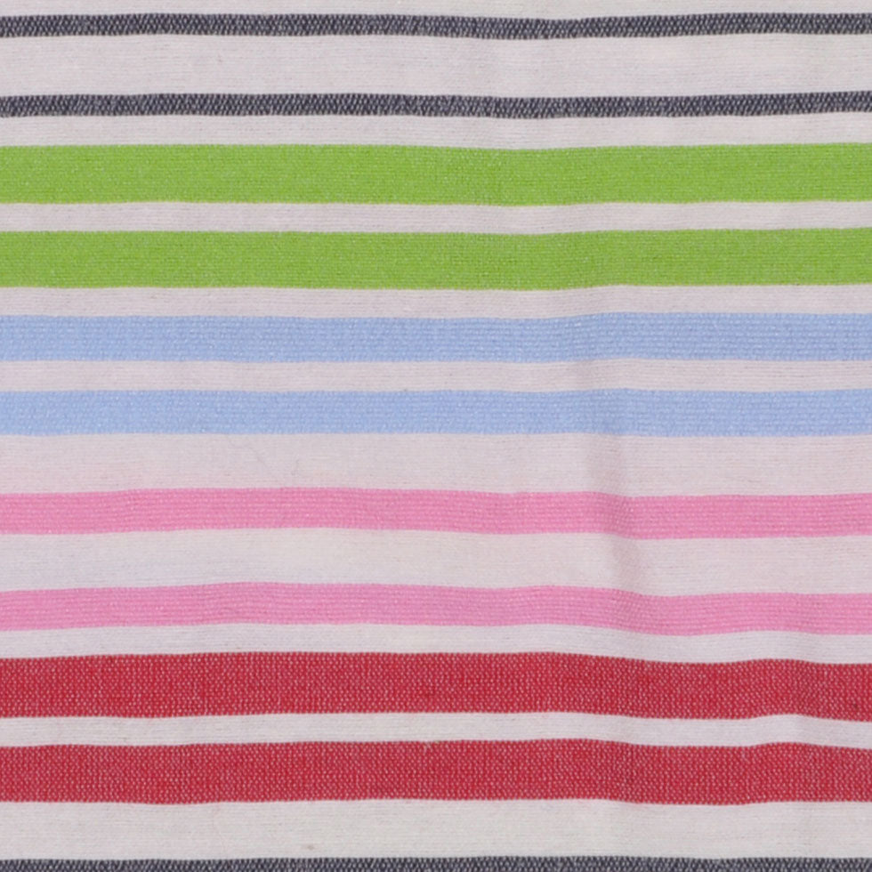 Multicolored Striped Cotton Stretch Seersucker Detail Multicolored Striped Cotton Stretch Seersucker Detail