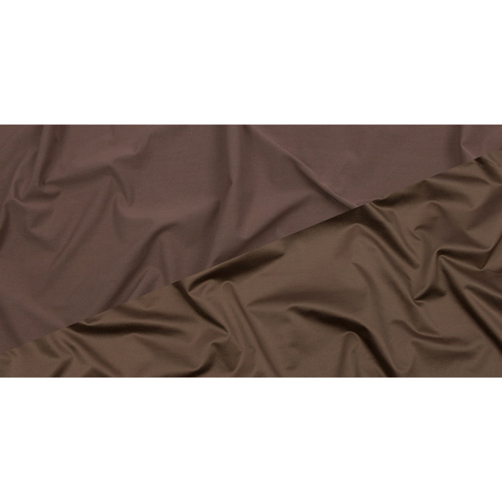 Taupe Double Faced Stretch Polyester Sateen and Twill Full Taupe Double Faced Stretch Polyester Sateen and Twill Full