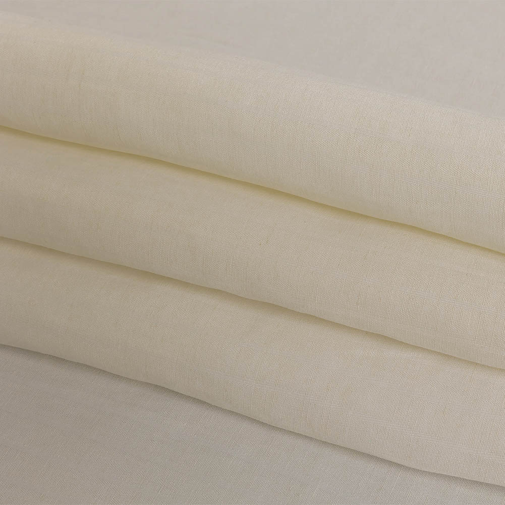 Ivory Twill Striped Linen and Rayon Woven Folded Ivory Twill Striped Linen and Rayon Woven Folded