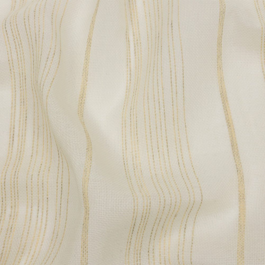 Ivory and Beige Striped Polyester Burlap Ivory and Beige Striped Polyester Burlap