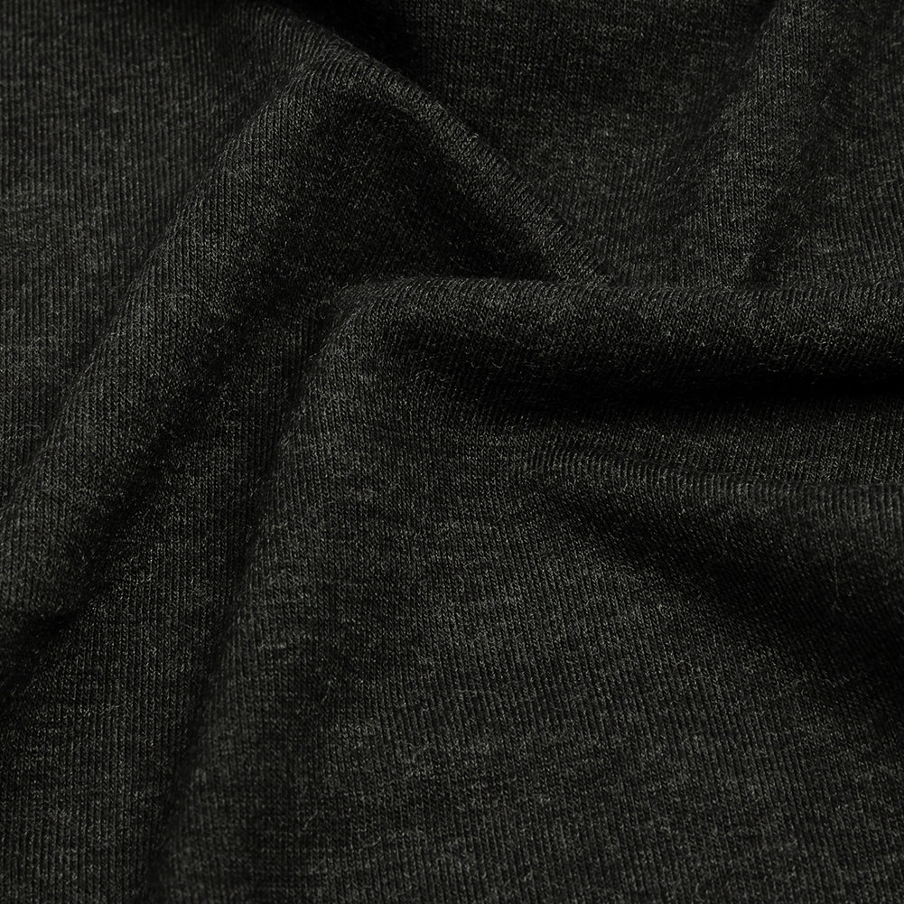 Heathered Charcoal Stretch Rayon Jersey Detail Heathered Charcoal Stretch Rayon Jersey Detail