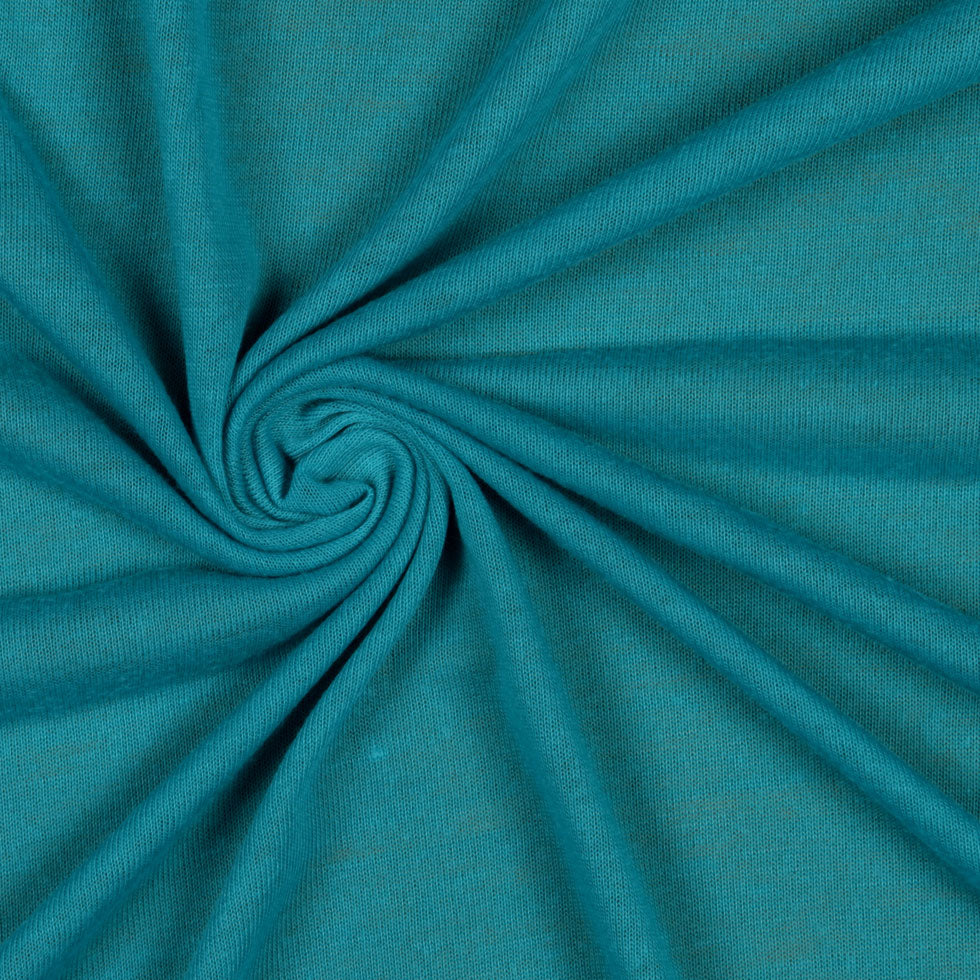 Turquoise Polyester Jersey Detail Turquoise Polyester Jersey Detail