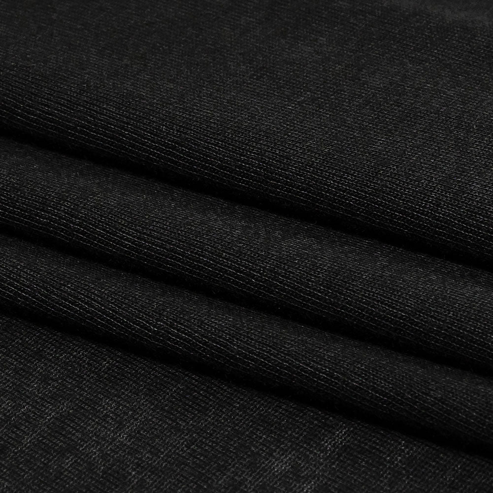 Black Polyester Lightweight Sweater Knit Folded Black Polyester Lightweight Sweater Knit Folded