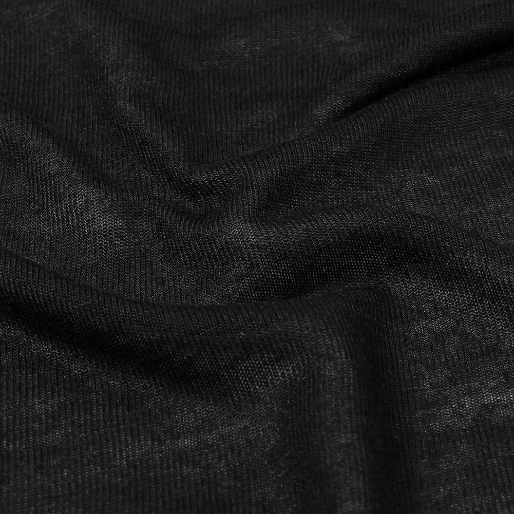 Black Polyester Lightweight Sweater Knit Detail Black Polyester Lightweight Sweater Knit Detail