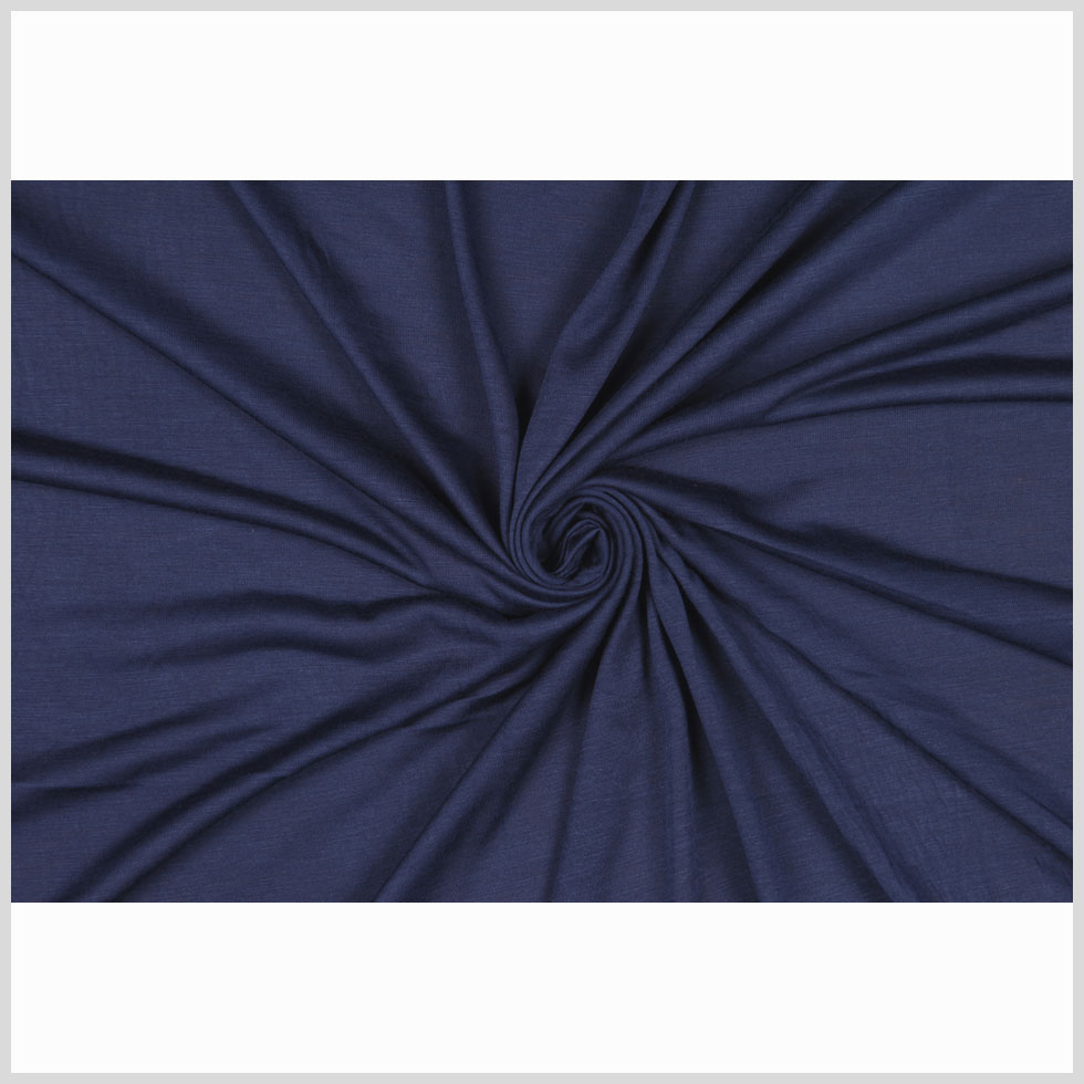 Heathered Navy Sheer Rayon Jersey Full Heathered Navy Sheer Rayon Jersey Full