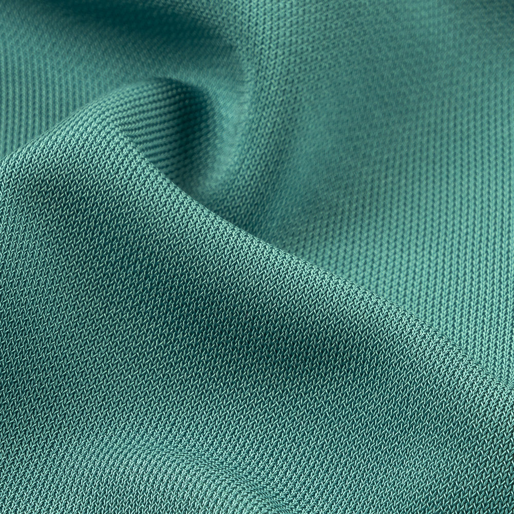 Lake Blue Rayon Pique Knit Detail Lake Blue Rayon Pique Knit Detail