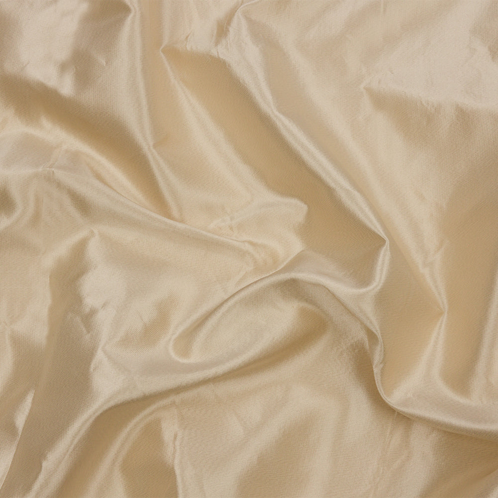Cream Stiff Silk Satin with Metal Threads Cream Stiff Silk Satin with Metal Threads