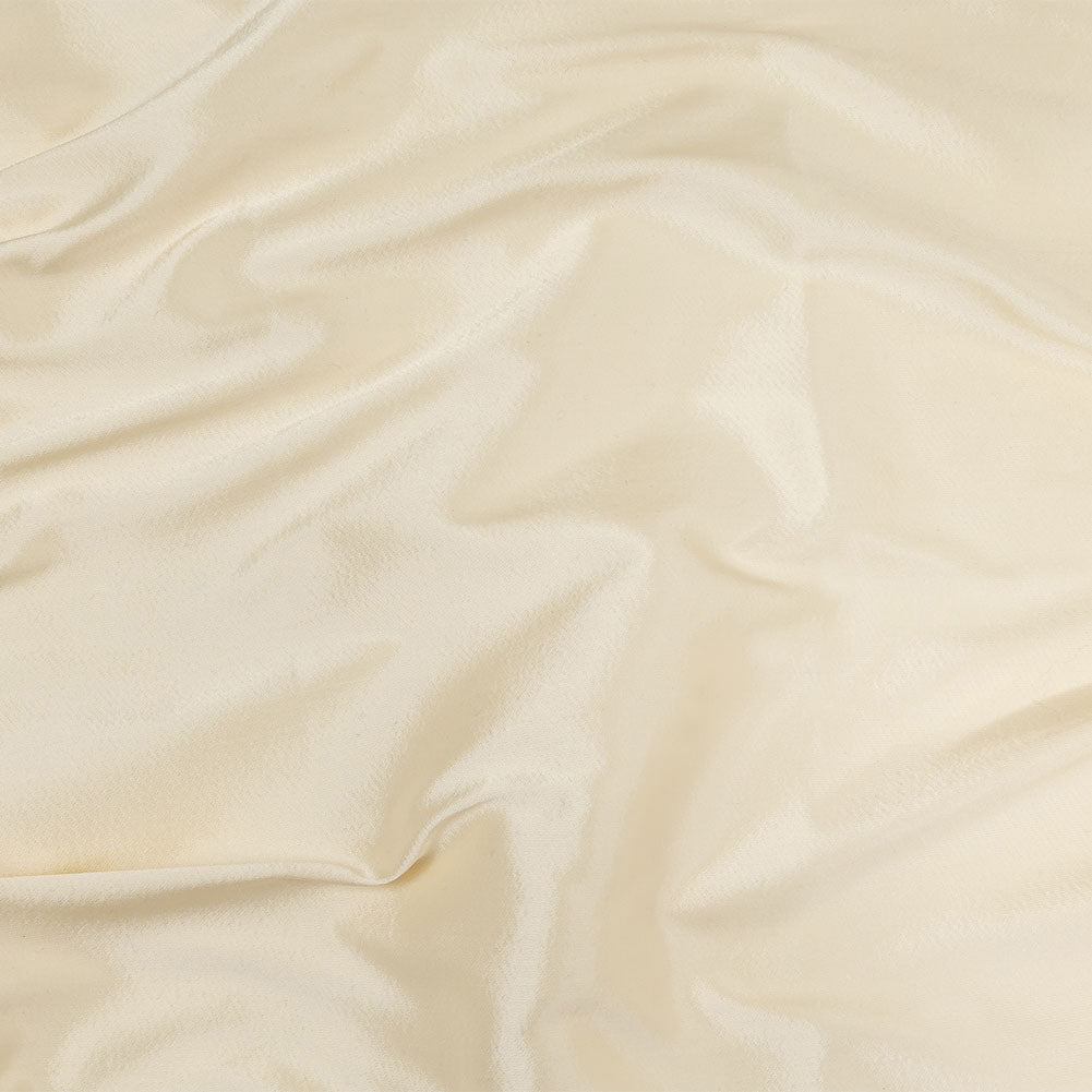Cream Satin-Faced Silk and Wool Blended Woven Cream Satin-Faced Silk and Wool Blended Woven