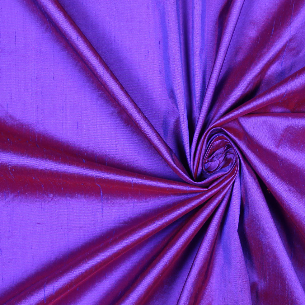 Silk Shantung - Iridescent Medium Purple - Shantung Collection Detail Silk Shantung - Iridescent Medium Purple - Shantung Collection Detail
