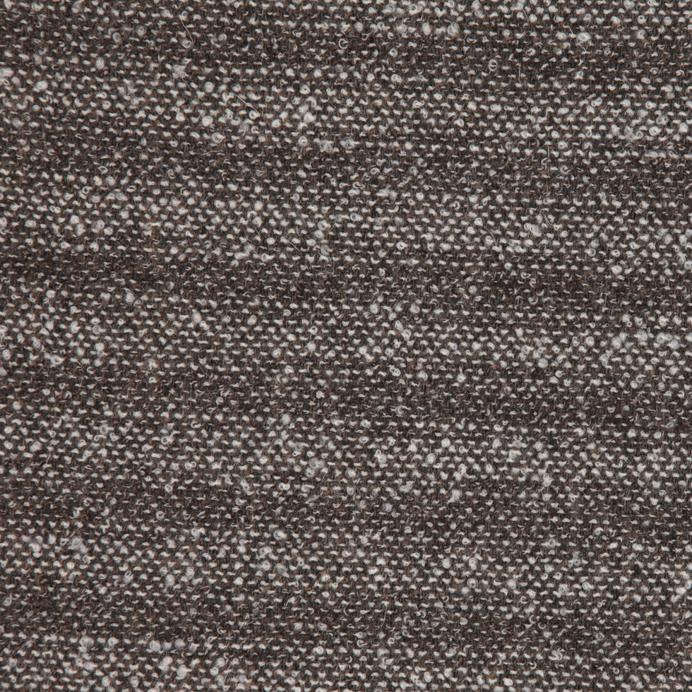 Famous NYC Designer Italian Heathered Brown Ticking Stripes Wool Boucle Famous NYC Designer Italian Heathered Brown Ticking Stripes Wool Boucle