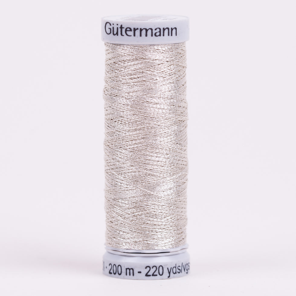 Gutermann Metallic Thread 200m - 9901 White Gold Gutermann Metallic Thread 200m - 9901 White Gold