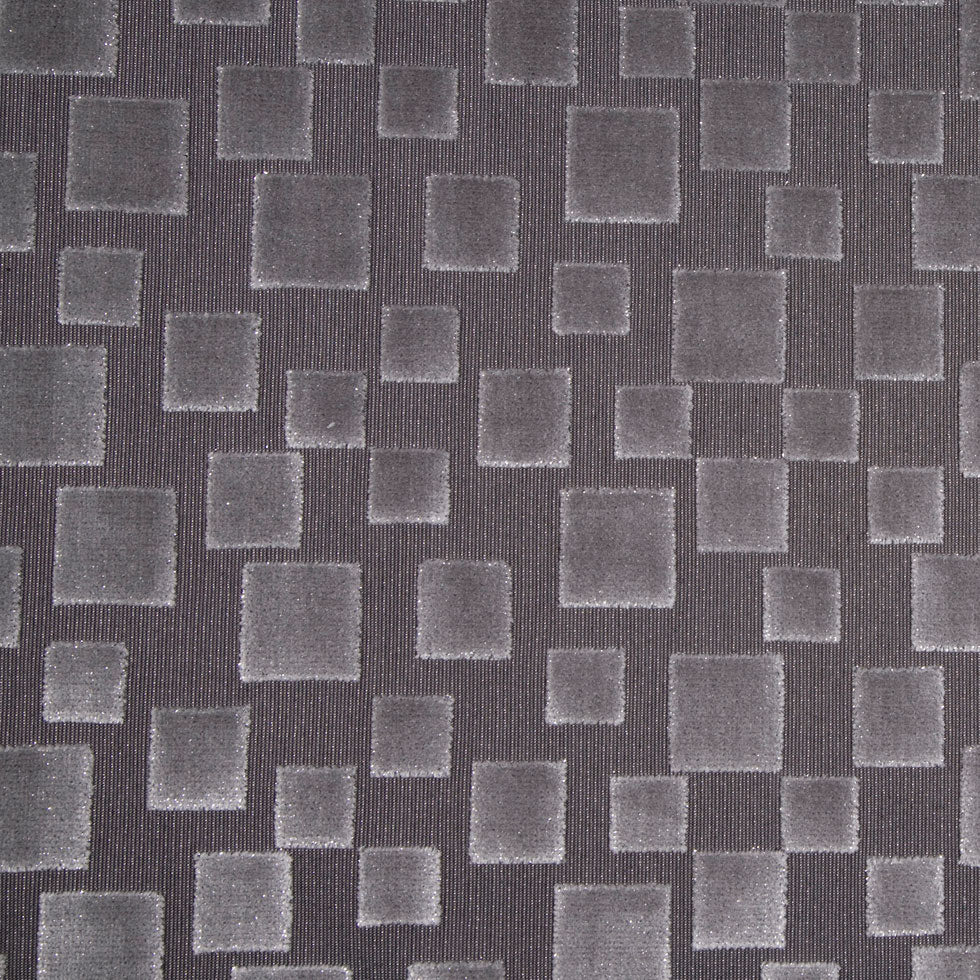 Charcoal Gray/Light Gray Geometric Velvet Charcoal Gray/Light Gray Geometric Velvet