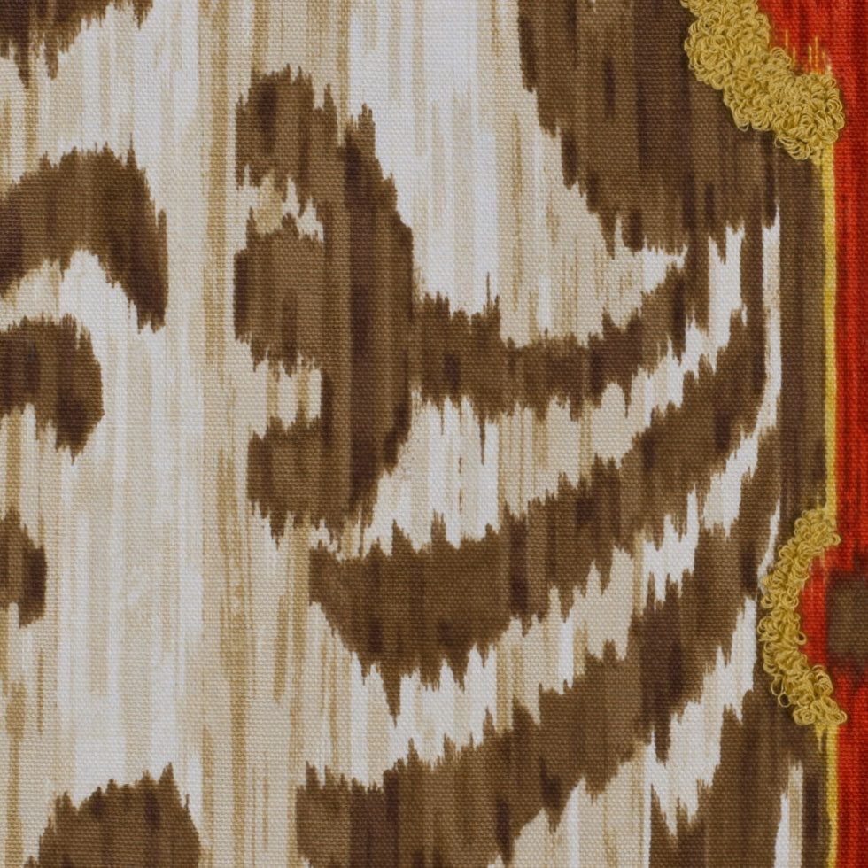 Brown & Red Porcini Ikat Prints Detail Brown & Red Porcini Ikat Prints Detail