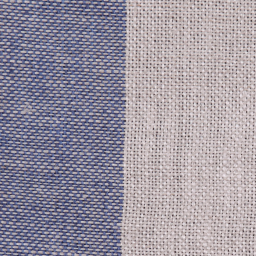 Blue 5 Stripes Linen Detail Blue 5 Stripes Linen Detail