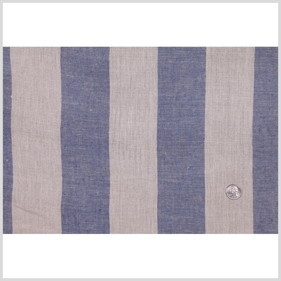 Blue 5 Stripes Linen Full Blue 5 Stripes Linen Full