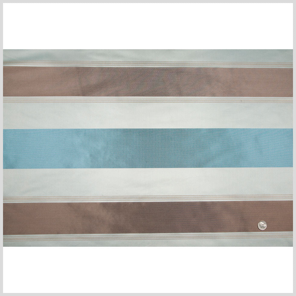 Turquoise/Taupe Stripes Woven Full Turquoise/Taupe Stripes Woven Full