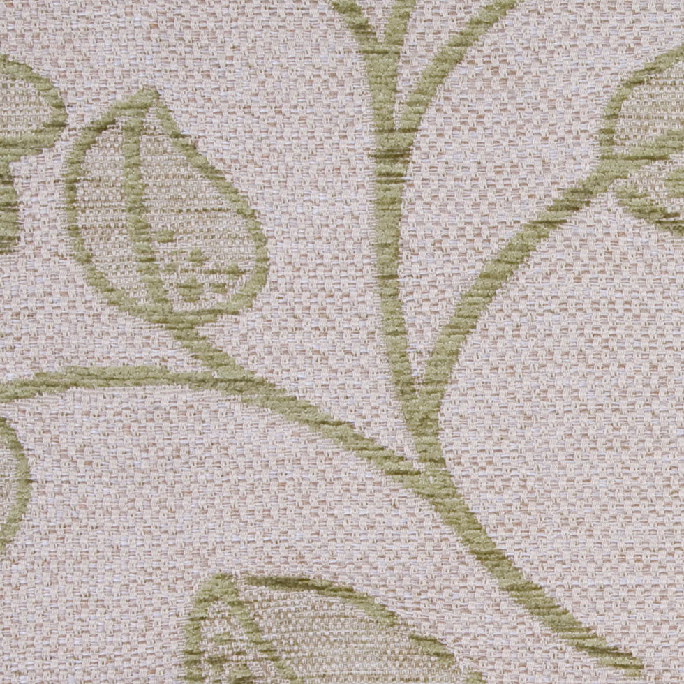 Beige/Olive Floral Chenille Detail Beige/Olive Floral Chenille Detail