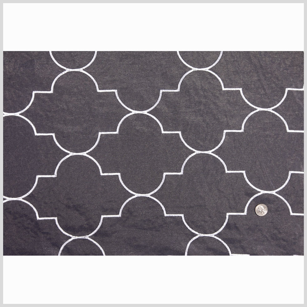 White Geometric Sheer Full White Geometric Sheer Full