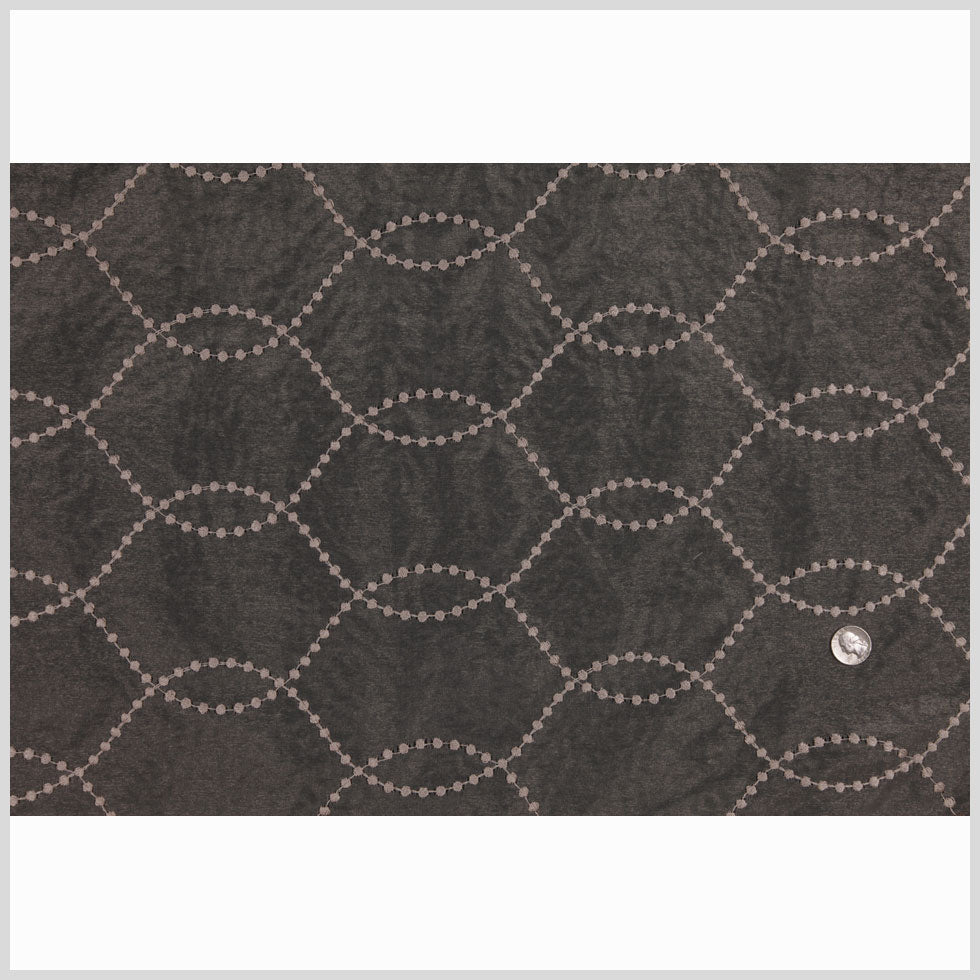 Pewter Polka Dots Sheer Full Pewter Polka Dots Sheer Full