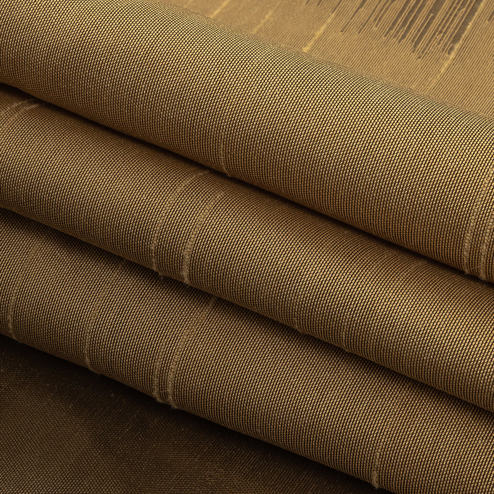 Antique Gold Ikat Stripes Organza and Dupioni Jacquard Folded Antique Gold Ikat Stripes Organza and Dupioni Jacquard Folded