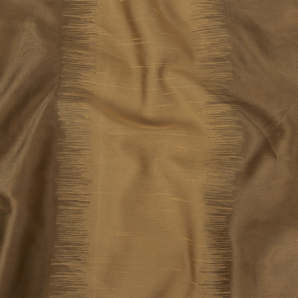 Antique Gold Ikat Stripes Organza and Dupioni Jacquard Antique Gold Ikat Stripes Organza and Dupioni Jacquard