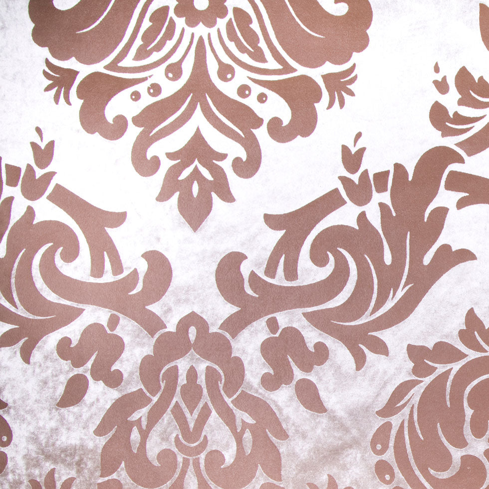 Beige/Chocolate Damask Velvet Beige/Chocolate Damask Velvet