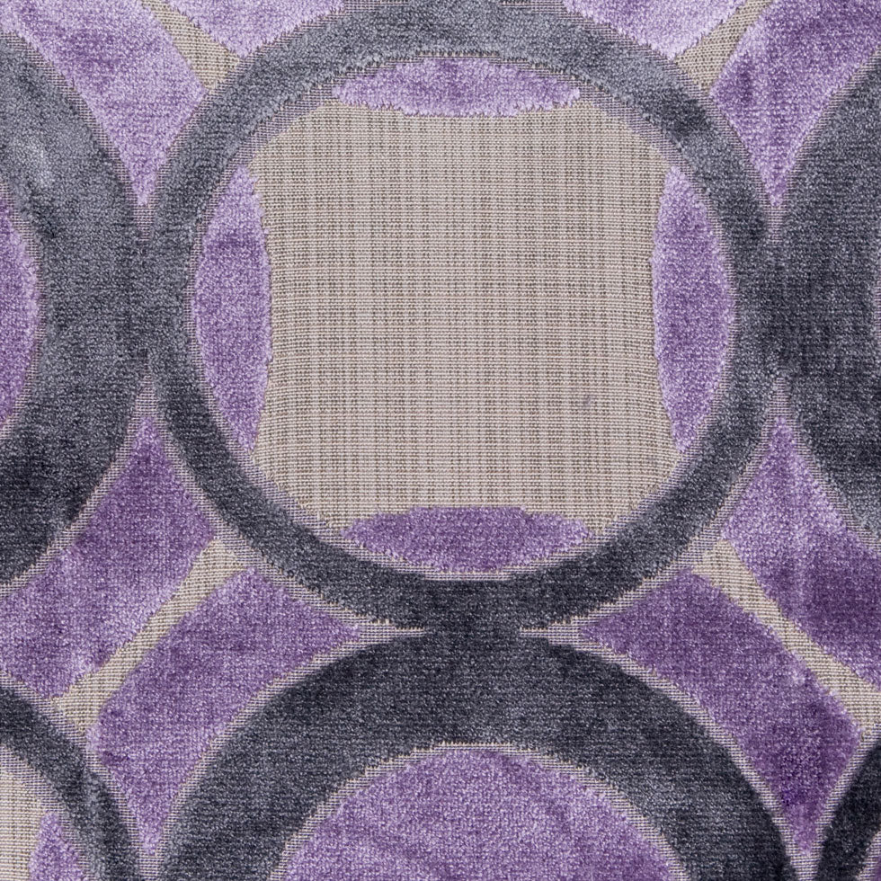 Gray/Lavender Geometric Chenille Detail Gray/Lavender Geometric Chenille Detail