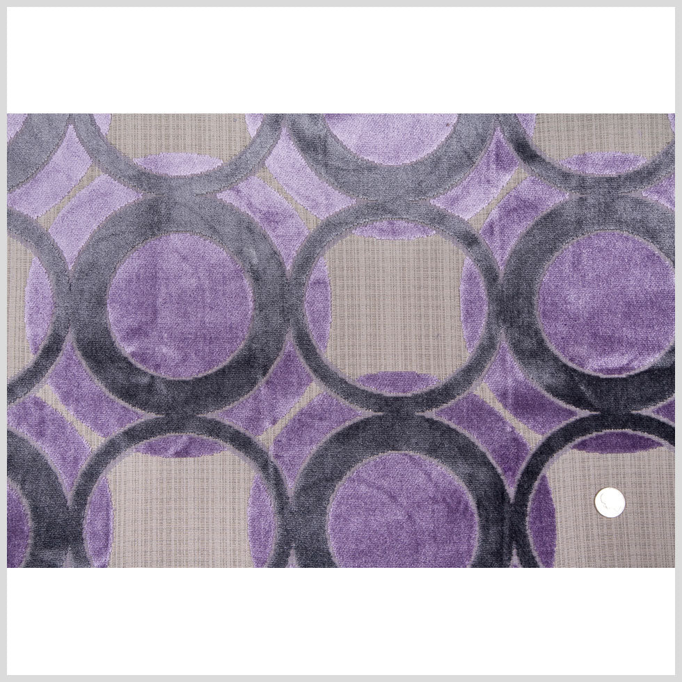 Gray/Lavender Geometric Chenille Full Gray/Lavender Geometric Chenille Full