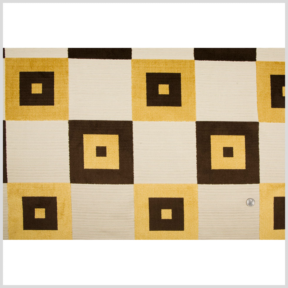Gold/Chocolate/Natural Geometric Chenille Full Gold/Chocolate/Natural Geometric Chenille Full