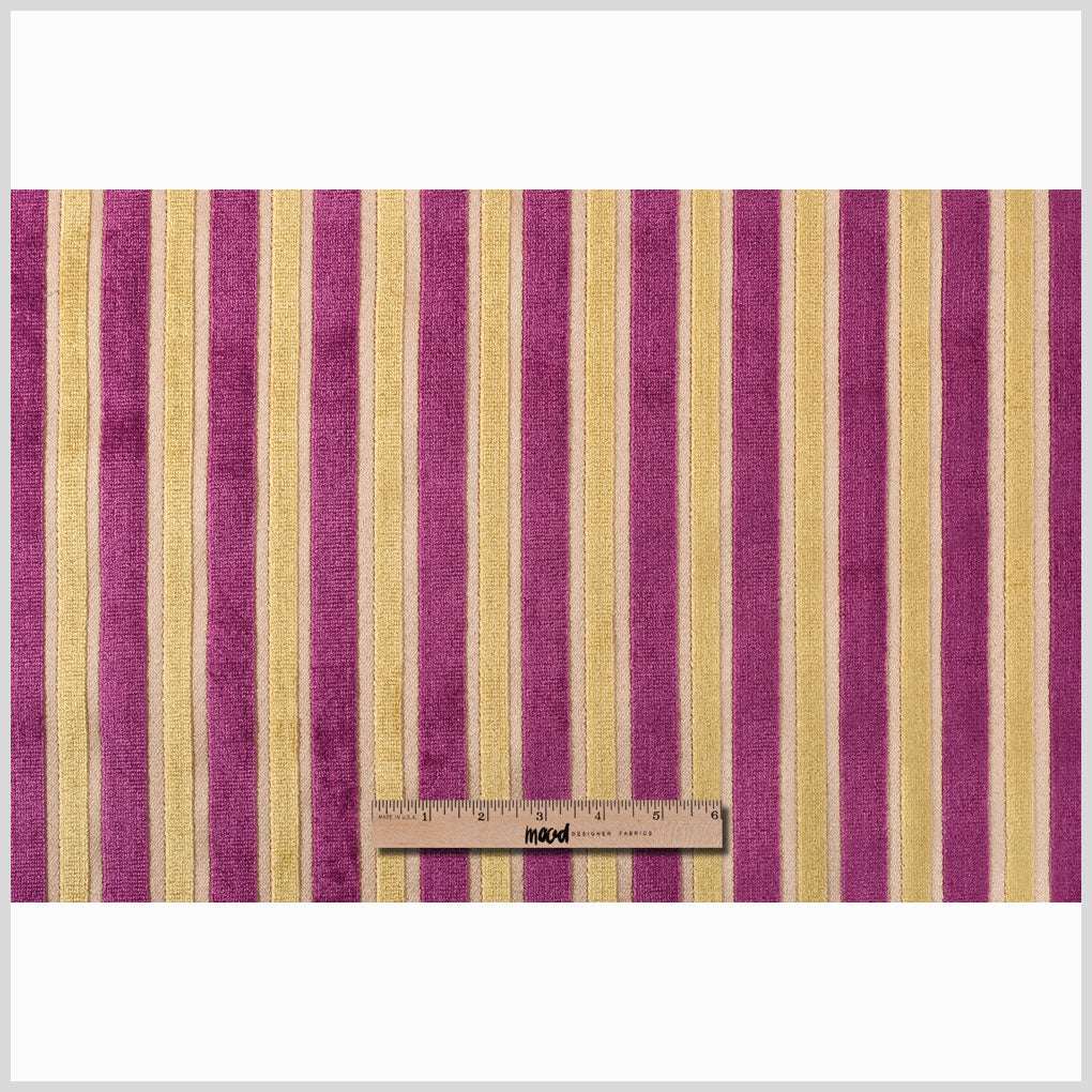 Lemon Fuchsia Stripes Velvet Full Lemon Fuchsia Stripes Velvet Full