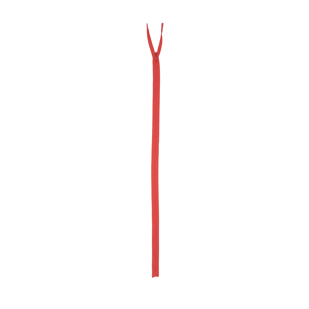 Invisible Zipper 24" by YKK - 200 Medium Orange-Red Detail Invisible Zipper 24" by YKK - 200 Medium Orange-Red Detail
