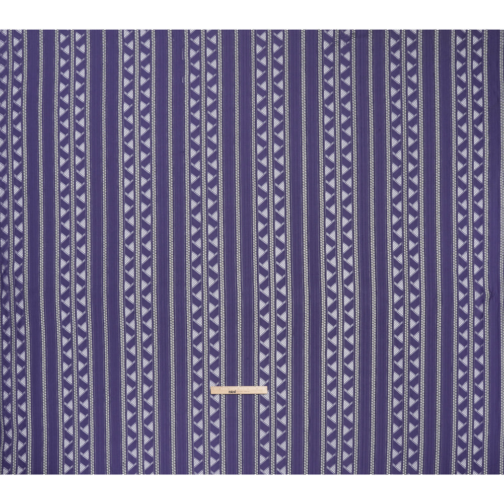 Corded Lace - Violet and Black Geometric Stripes - Full Corded Lace - Violet and Black Geometric Stripes - Full