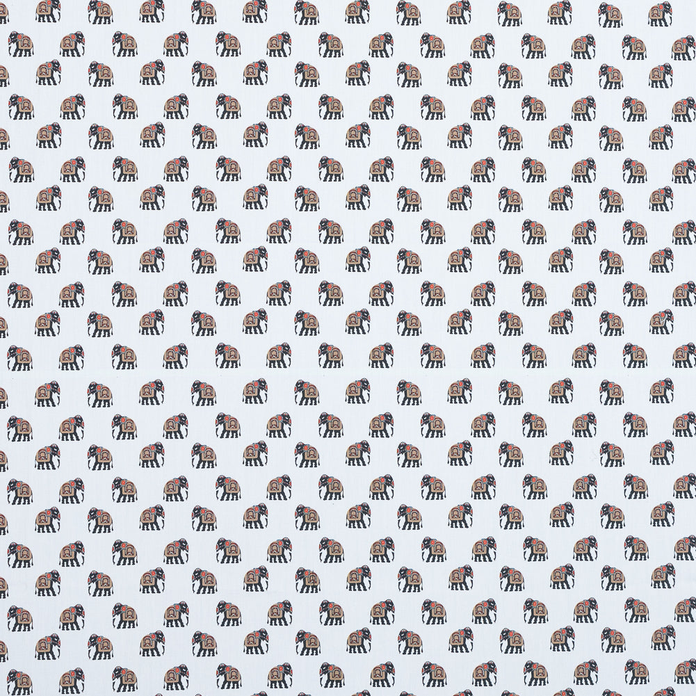 Mood Exclusive Le Cirque Charmant Elephant Printed Cotton Poplin Mood Exclusive Le Cirque Charmant Elephant Printed Cotton Poplin