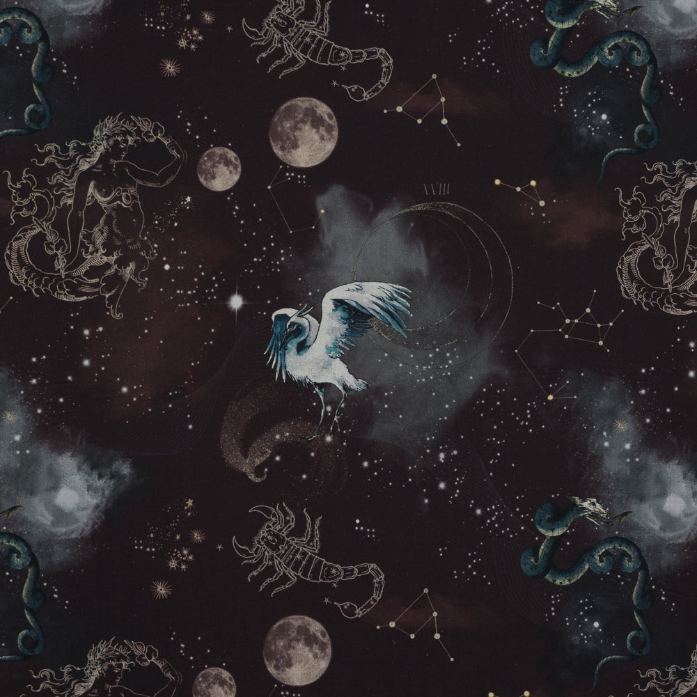 Cotton Voile - Burgundy Celestial Birds - Apollo's Disguise Burgundy Print - Mood Exclusive Gaia Collection Cotton Voile - Burgundy Celestial Birds - Apollo's Disguise Burgundy Print - Mood Exclusive Gaia Collection