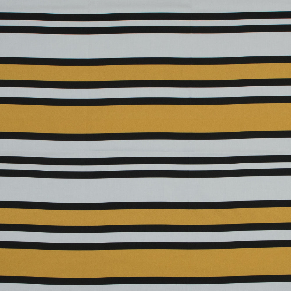 Stretch Cotton Sateen - Yellow and White Stripes - Aina Stripe Print - Mood Exclusive Aloha Collection Stretch Cotton Sateen - Yellow and White Stripes - Aina Stripe Print - Mood Exclusive Aloha Collection