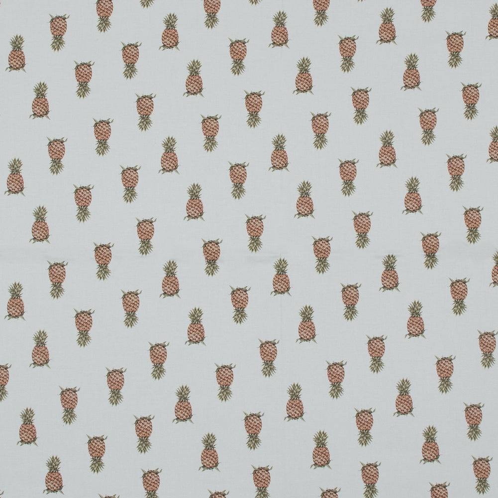 Stretch Cotton Sateen - Pineapples on White - Parvati's Peace Print - Mood Exclusive Surya Collection Stretch Cotton Sateen - Pineapples on White - Parvati's Peace Print - Mood Exclusive Surya Collection