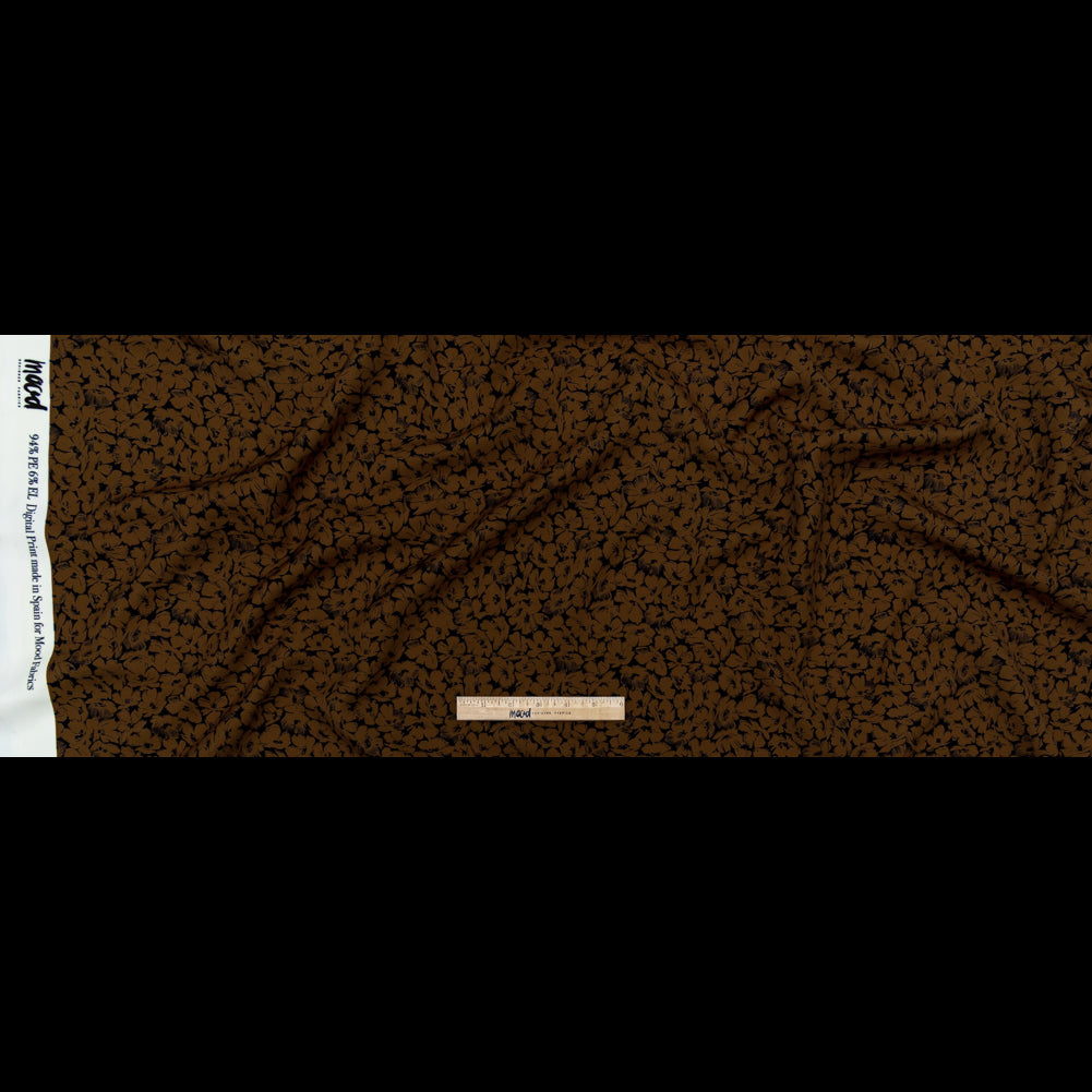 Stretch Polyester Crepe - Dijon Floral - Poppy Paradise Print - Mood Exclusive Serengeti Collection - Full Stretch Polyester Crepe - Dijon Floral - Poppy Paradise Print - Mood Exclusive Serengeti Collection - Full