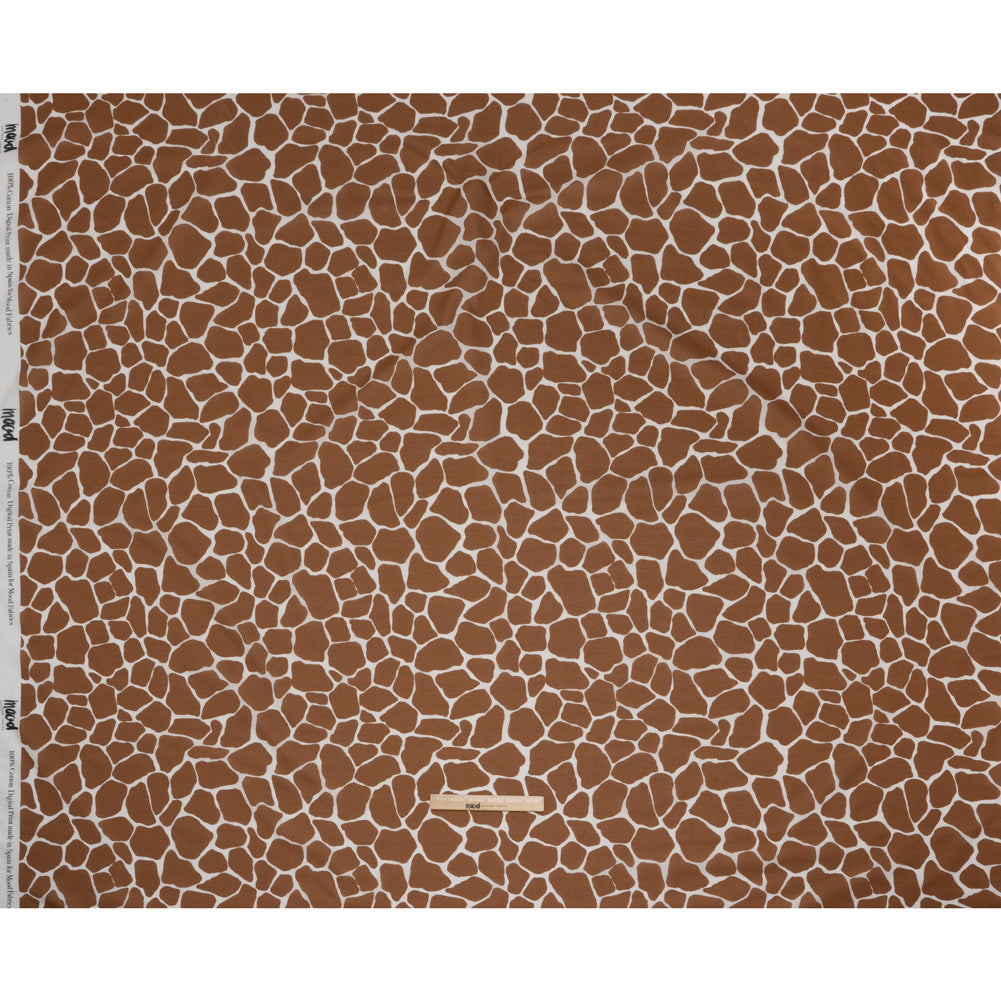 Cotton Voile - Brown Giraffe Spots - Amorphous Amalgamation Print - Mood Exclusive Serengeti Collection - Full Cotton Voile - Brown Giraffe Spots - Amorphous Amalgamation Print - Mood Exclusive Serengeti Collection - Full