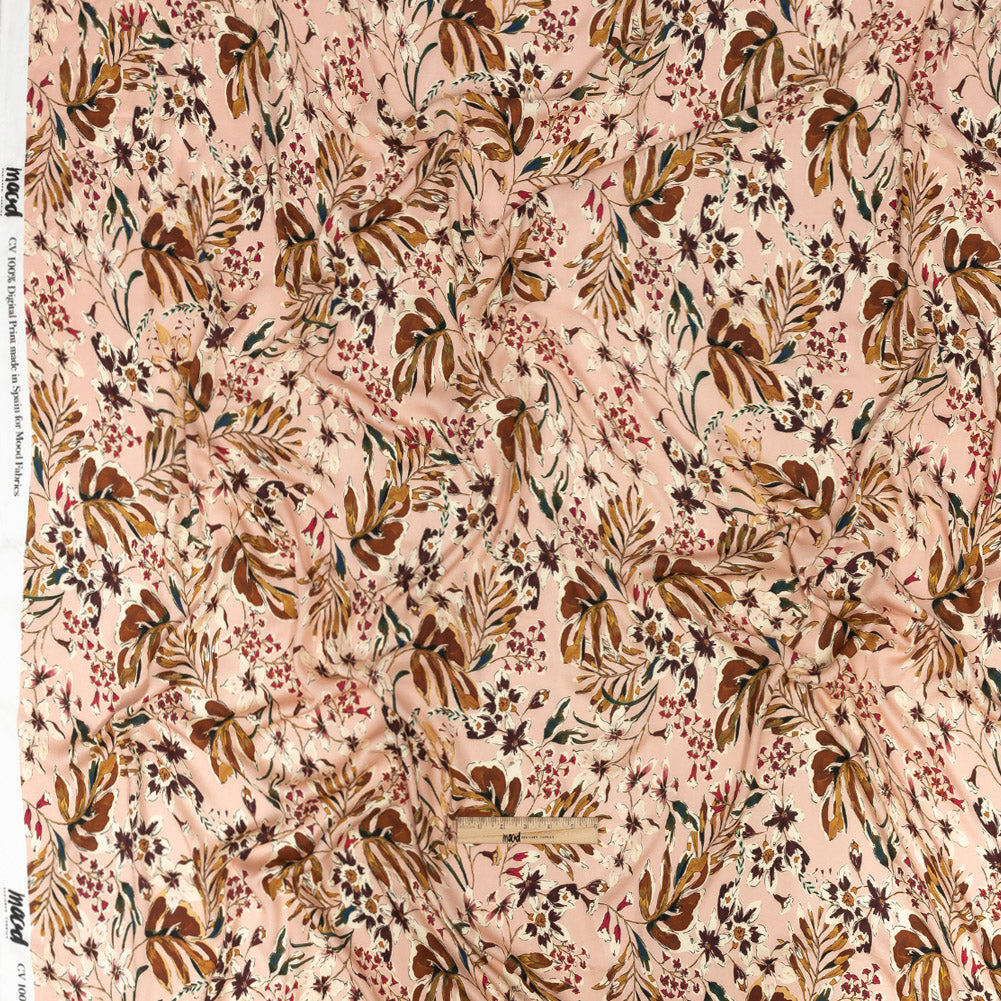 Rayon Challis - Pink Floral - Primavera Print - Mood Exclusive Viso Collection - Full Rayon Challis - Pink Floral - Primavera Print - Mood Exclusive Viso Collection - Full