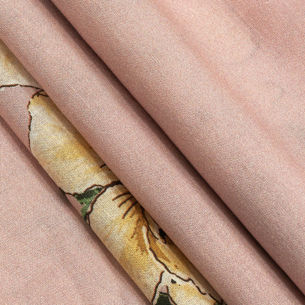 Cotton Voile - Pink and Yellow Roses - Grazie Print - Mood Exclusive Viso Collection - Folded Cotton Voile - Pink and Yellow Roses - Grazie Print - Mood Exclusive Viso Collection - Folded