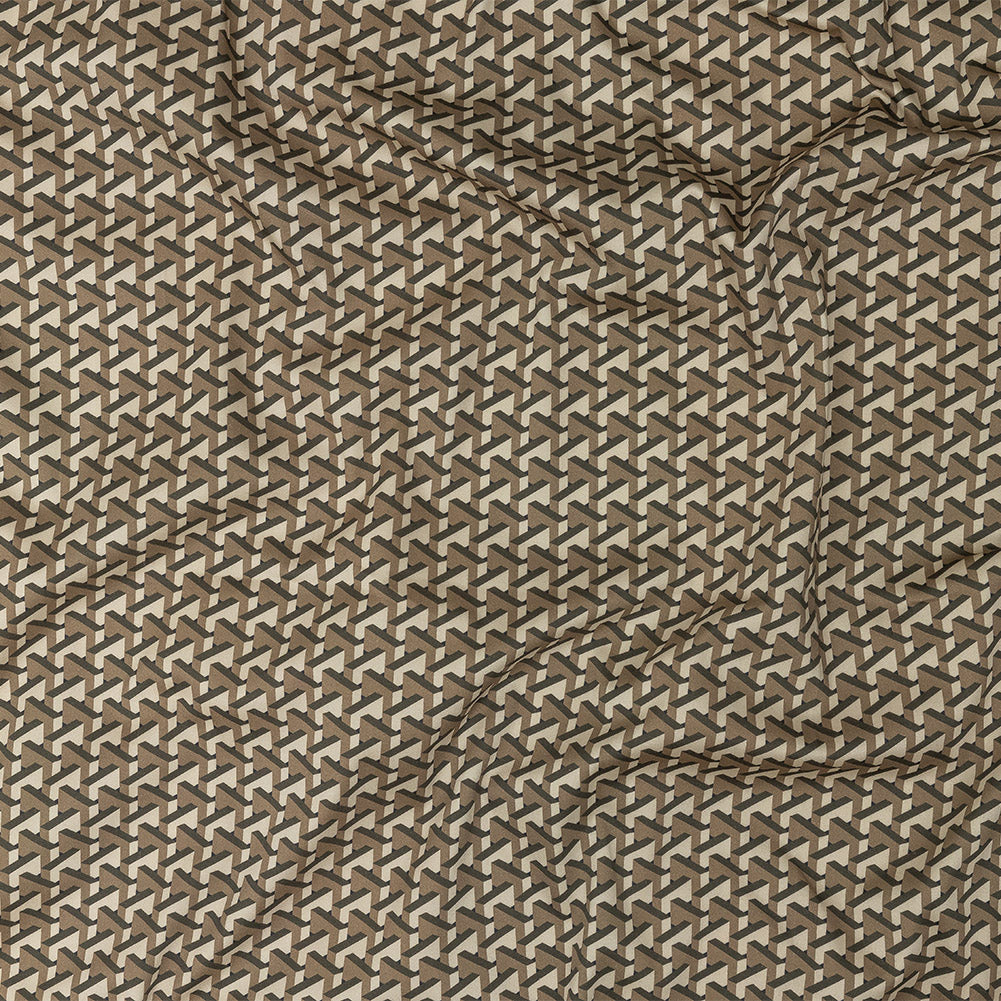 Stretch Cotton Sateen - Olive Geometric - Maloca Print - Mood Exclusive Rio Collection Stretch Cotton Sateen - Olive Geometric - Maloca Print - Mood Exclusive Rio Collection