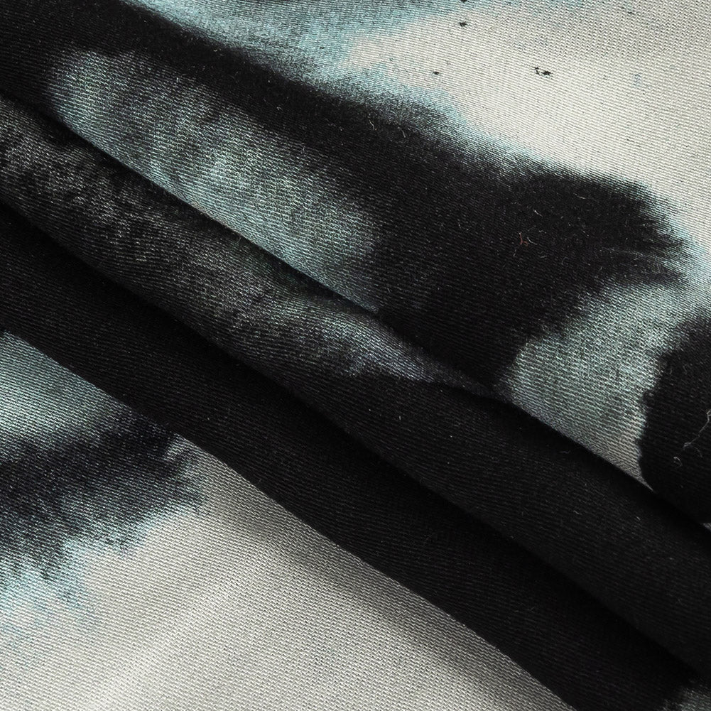 Rayon Challis - Black and White Ghostly Faces - Unearthly Portrait Print - Mood Exclusive Twilight Collection Folded Rayon Challis - Black and White Ghostly Faces - Unearthly Portrait Print - Mood Exclusive Twilight Collection Folded