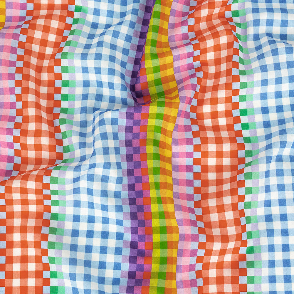 Cotton Voile - Rainbow Checkers - Picnic Patisserie Print - Mood Exclusive Sugar Collection Cotton Voile - Rainbow Checkers - Picnic Patisserie Print - Mood Exclusive Sugar Collection