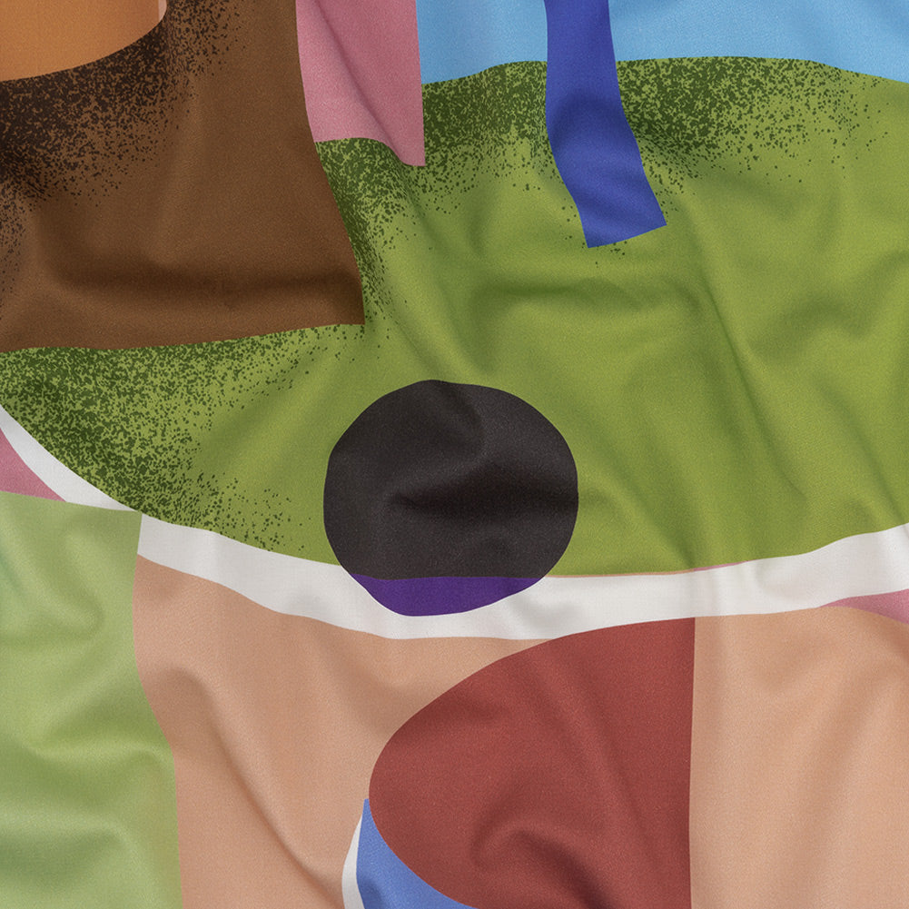 Stretch Cotton Sateen - Multicolor Abstract - Wide Open Spaces Print - Mood Exclusive Wisteria Collection Stretch Cotton Sateen - Multicolor Abstract - Wide Open Spaces Print - Mood Exclusive Wisteria Collection
