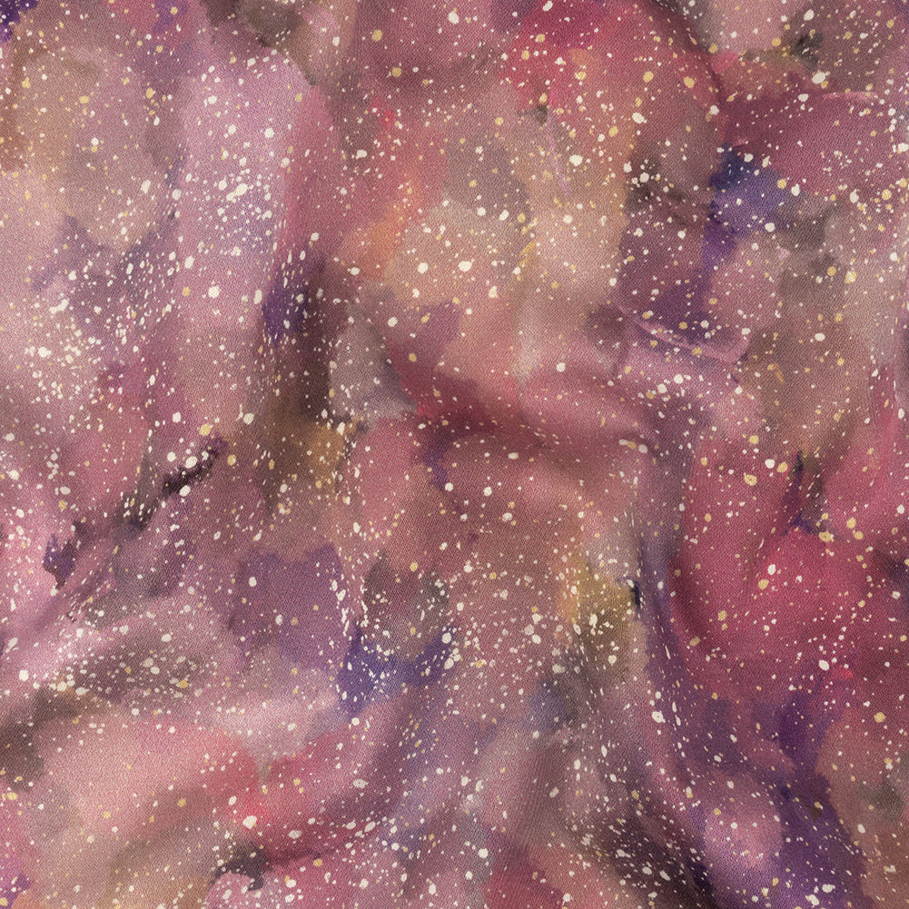 Stretch Cotton Sateen - Pink, Purple and White Abstract - Hope Spotted Print - Mood Exclusive Wisteria Collection Stretch Cotton Sateen - Pink, Purple and White Abstract - Hope Spotted Print - Mood Exclusive Wisteria Collection