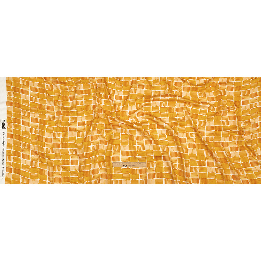 Rayon Challis - Yellow Painted Squares - Swatch Me Print - Mood Exclusive Citrus Collection - Full Rayon Challis - Yellow Painted Squares - Swatch Me Print - Mood Exclusive Citrus Collection - Full
