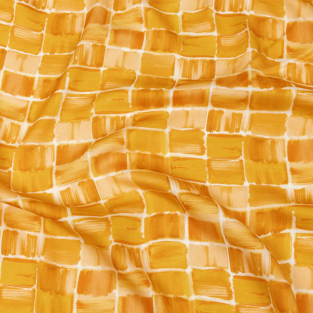 Rayon Challis - Yellow Painted Squares - Swatch Me Print - Mood Exclusive Citrus Collection Rayon Challis - Yellow Painted Squares - Swatch Me Print - Mood Exclusive Citrus Collection