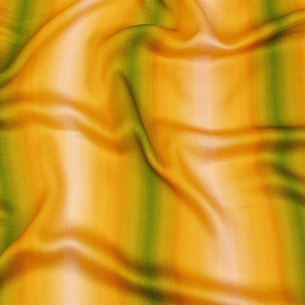 Rayon Challis - Green and Yellow Gradient Stripes - Marmalade Parade Print - Mood Exclusive Citrus Collection Rayon Challis - Green and Yellow Gradient Stripes - Marmalade Parade Print - Mood Exclusive Citrus Collection